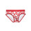 Men'S Polka Dot Print High Stretch Triangle Swim Briefs Red M 8