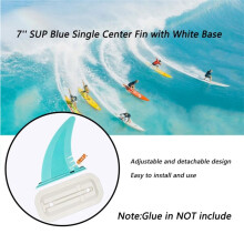 Surfing Fins Inflatable Paddle Board Fins 7 Inch Single Center Fin with Base, for Long Board Paddle Board Surfboard