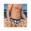 Men'S Polka Dot Print High Stretch Triangle Swim Briefs Black M 3