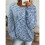 Women'S Marled Waffle Knit Loose Long Sleeve Pullover T-Shirt  S 4
