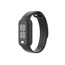 zwarte ultrasone muggenverjagerArmband, elektronische insectenwerende band, draagbare bescherming voor buiten met Bluetooth en ant