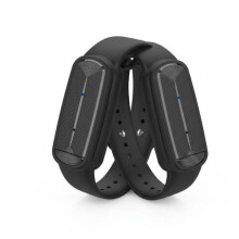 Ultrasone muggenwerende polsband - 2 stuks, zwart, waterdicht, elektronische insectenverdelger voor kinderen, volwassenen en zwang