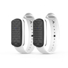 2 witteMuggenwerende polsbandjes - Ultrasone waterdichte elektronische insectenverdelger voor kinderen, volwassenen en zwangere vr