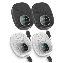 Ultrasone ongediertebestrijder 4-pack, elektronische insectenbestrijding, 2 zwarte en 2 witte, stil apparaat voor huisbescherming