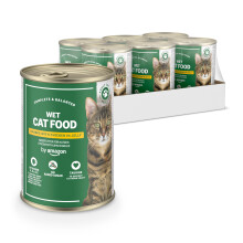 by Amazon Grain-Free Wet Cat Food - Can - Chicken Chunks in Jelly 6x405g
