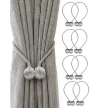 Magnetische Vorhanghalter Silbergrau 2er-Pack 8-pack