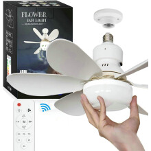 Ceiling Fans , E27 40W 20.5inch Small Ceiling Fan with Light RC Timing
