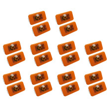 20Pcs 24V Car Truck LED Side Light 4LEDs Amber Indicator Warning Lamps for Trucks FM/FH