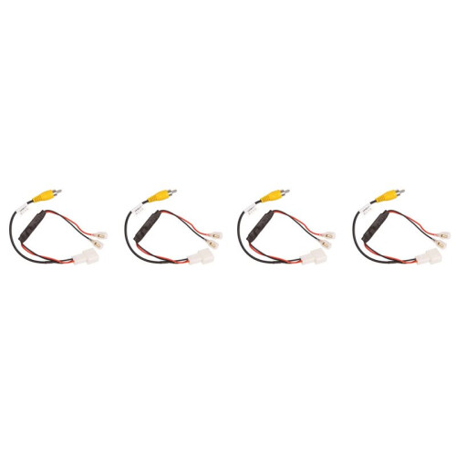 4Pcs 4 Pin Car Reverse Camera Retention Wiring Harness Cable Plug Adapter Connector Fit for