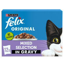 FELIX Original Mixed Selection in Gravy Wet Cat Food 12x85g (Pack of 4)