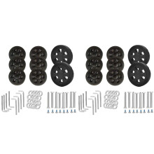 16 Pezzi di Ricambio per Ruote per Valigia, 2,36 Pollici/60 mm di Spessore 0,47 Pollici/12 mm Ruote di Ricambio per Bagagli In Gomma Mute Resistenti A