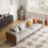 Modern 4-seater Sofa In Light Grey Fabric 3
