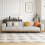 Modern 4-seater Sofa In Light Grey Fabric 5