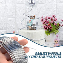 Iron Wire, Silver Metal Wire for Jewelry and DIY Projects,Bendable Metal Wire for Sculpting, and Bonsai Training