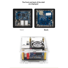 Acryl Behuizing voor Orange Pi R1 LTS met Koelventilator Beschermende Behuizing Doos Deksel voor Orange Pi R1 Bord