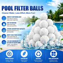 1.54 Lbs Pool Filter Balls,Filter Balls for Swimming Pool Sand Filters, and Reusable,for 50 Lbs Pool Filter