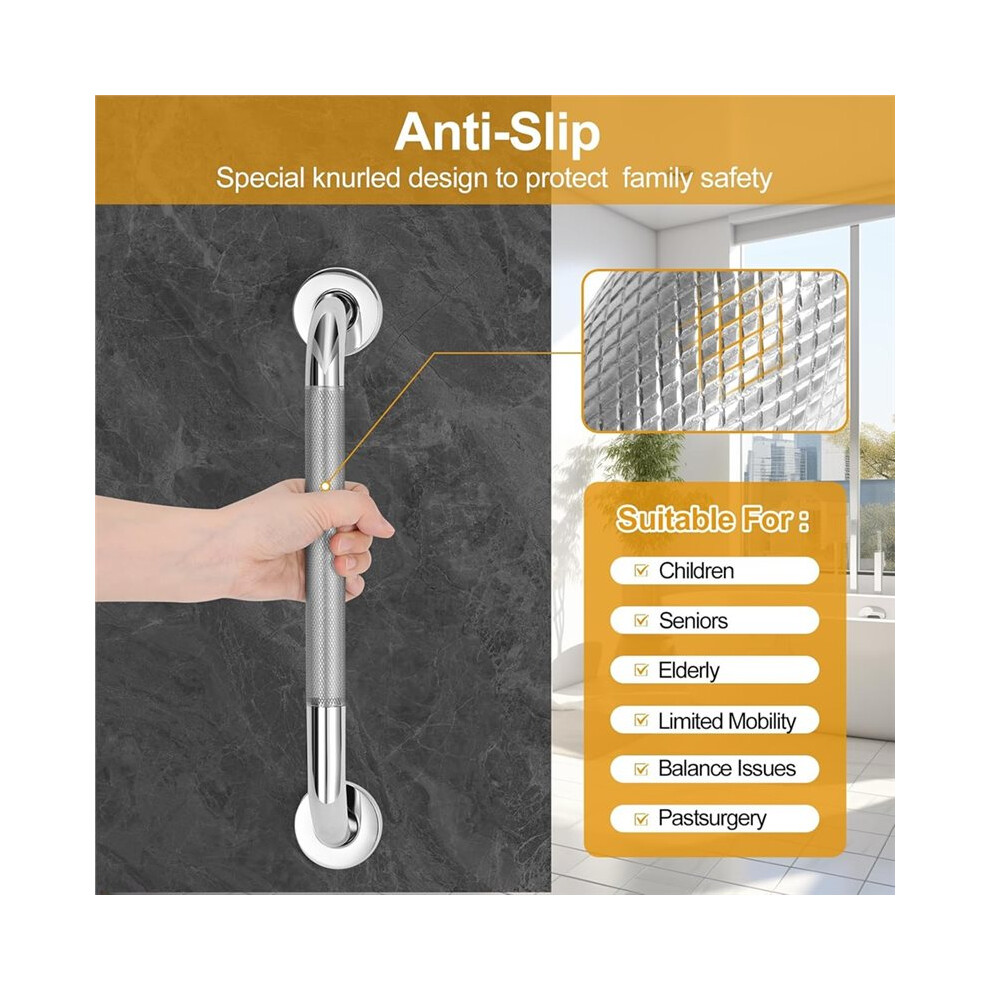 3 Packs Shower Grab Bars for Bathroom Safety Handicap Grab Bars for Wall, Anti-Slip Shower Handles for Elderly, Seniors