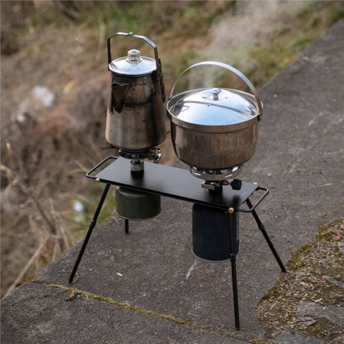 Table de Support de Four Portable BKZ06-L, Table de Camping, Support de Cuisson Extérieur à Double Interface de Four 2
