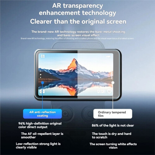 For  Pocket 4 Pro Screen Protector Tempered Glass Film One-Second Install HD Clear Scratch Proof Explosion-Proof