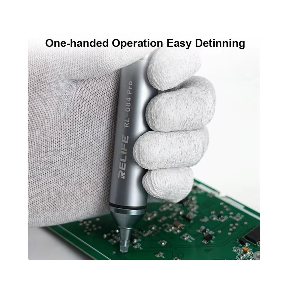 Relife Aluminum Alloy Strong Suction Desoldering Sucker Rl-084 Pro Automatic Rebound Circuit Board Repair Desoldering 6031520724088