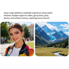 1080P Gimbal Camera with Fan 180 Handheld Pocket Camera Rotatable HD Vlog Camera with Cooling Fan Action Cam A