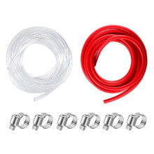 PVC Beer Hose,3/16" ID Beverage Tubing, 5/16"ID Tubing,Homebrew Food Grade Kegerator Dispensing Hose with Clamps