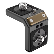 Placa de Montagem em L 90 Graus com Adaptador de Rig de Vídeo para Transmissor Sem Fio, Bateria V-Mount, Monitor