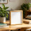 Stylish Square Display Frame With Concealed Compartment-White 2