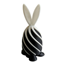 Handgefertigter 3D-gedruckter Hasenornament, perfekt für-Schwarz