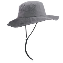Bequemer Sonnenhut mit breiter Krempe und elastischer-Dunkelgrau