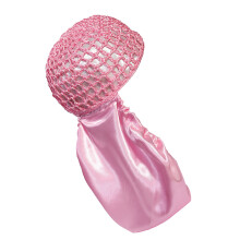 Modische Haarhaube, Wickelmütze für Frauen, lockiges Haar,-Rosa