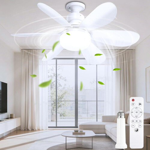 52CM Ceiling Fans with Lights and Remote