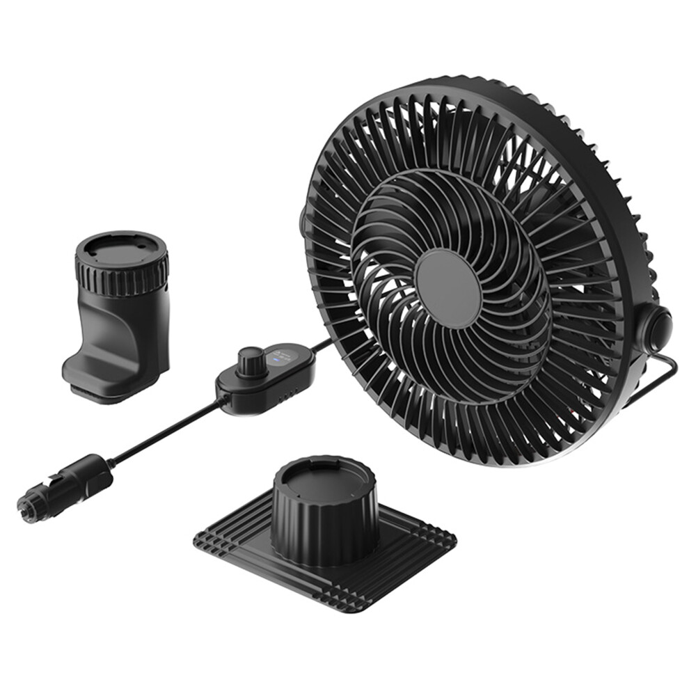 Vehicle Fan 12V/24V Plug In Cab Fan With Rotary Speed-Type A 7754005219891