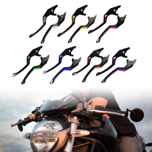 1 Pair Motorcycle Clutch Brake Lever Handle Motorcycle-Silver 2