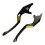 Motorcycle Left Right Side Black Hydraulic Brake Handle-Gold 1