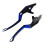 Motorcycle Left Right Side Black Hydraulic Brake Handle-Blue 1