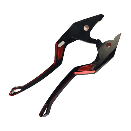 1 Pair Universal Motorcycle Clutch Brake Handle Drum Lever-Red