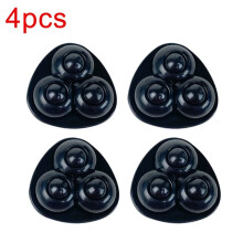 (4pcs Black A) 4pcs Mute Rollers For Furniture Self Adhesive 3 Beads Ball Wheels Universal Pulley Rotating Wheels for Bins Storage Box