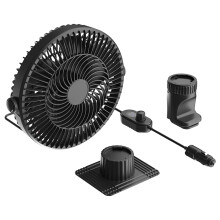 Car Cabin Fan with 12V/24V Vehicle Plug,-Type Shaking head