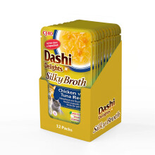INABA Dashi Delights Silky Broth, Wet Food for Cats with Chicken and Tuna, Fish Broth, Rich in Protein, Natural Ingredients, Complementary Meal