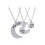 Collier à pendentifs 3 pièces pour sœurs Silver 1