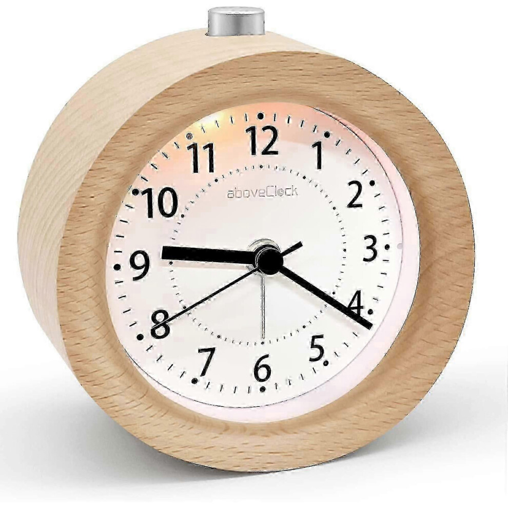Silent Analog Alarm Clock With Snooze Function For Sleepers Edition 0620 Light 6913222363386