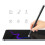 Stilo Capacitivo Extra-Lunga in Lega con Punta in Tessuto Conduttivo e Clip Black 4