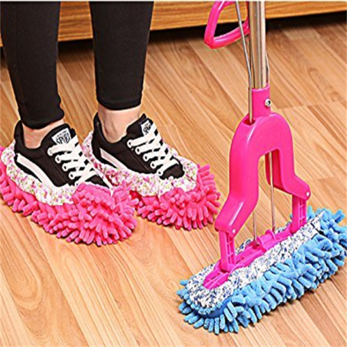 Mopptofflor för Golvrengöring - 1 par Pink 1