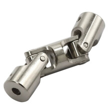 10mm Boat Car Shaft Coupler Three-Section Universal Joint Coupling Motor Connector with M3/M4 Screw Metal Cardan Joint
