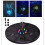 Fontaine à eau solaire avec éclairage coloré et différentes buses Black 6