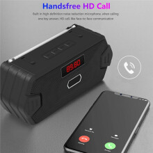 Altoparlante Portatile Wireless Compatibile , Colonna Bassi per Esterni, Altoparlanti USB con Radio FM AUX TF MP3 per Telefono