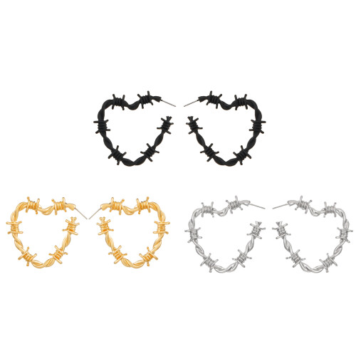 Trendy Alloy Love Knot Distressed Vine Drop Dangle-White 1