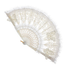 Decorative Lace Folding Fan Wedding Fan For Bridal Shower-3942