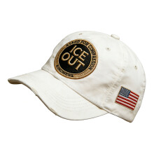 Fashion Cotton Baseball Cap With Embroidery Design-White